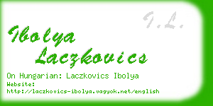 ibolya laczkovics business card